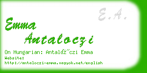 emma antaloczi business card